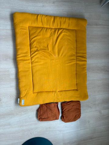 Boxkleed meyco okergeel met 2 matras hoezen beschikbaar voor biedingen