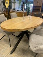 MAGAZIJN LEEGVERKOOP OVALE TAFEL MANGO MATRIX ! 249 VOORRAAD, Huis en Inrichting, Stoelen, Ophalen, Bruin, Nieuw, Vier
