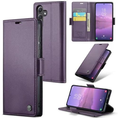 Luxe Wallet Case + Screenprotector voor Galaxy A35 _ Paars, Telecommunicatie, Mobiele telefoons | Hoesjes en Frontjes | Samsung