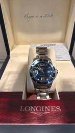 Longines hydroconquest blauw ref.L3.640.4, Ophalen of Verzenden, Staal, Overige merken