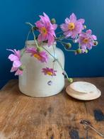 Brocante Franse mosterdpot met deksel. Pot de gres, Antiek en Kunst, Ophalen of Verzenden