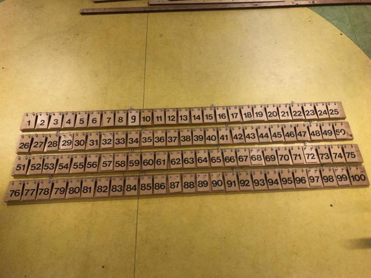 Te Koop getallen Lijn 1 t/m 100, Hobby en Vrije tijd, Overige Hobby en Vrije tijd, Gebruikt, Ophalen