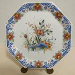 Zenith - polychroom 8 kantig wandbordje [695], Antiek en Kunst, Antiek | Keramiek en Aardewerk, Ophalen