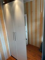 Pax kleding kast hooglans wit, zwartbruin, spiegel, Huis en Inrichting, Ophalen, 200 cm of meer, 150 tot 200 cm, Zo goed als nieuw