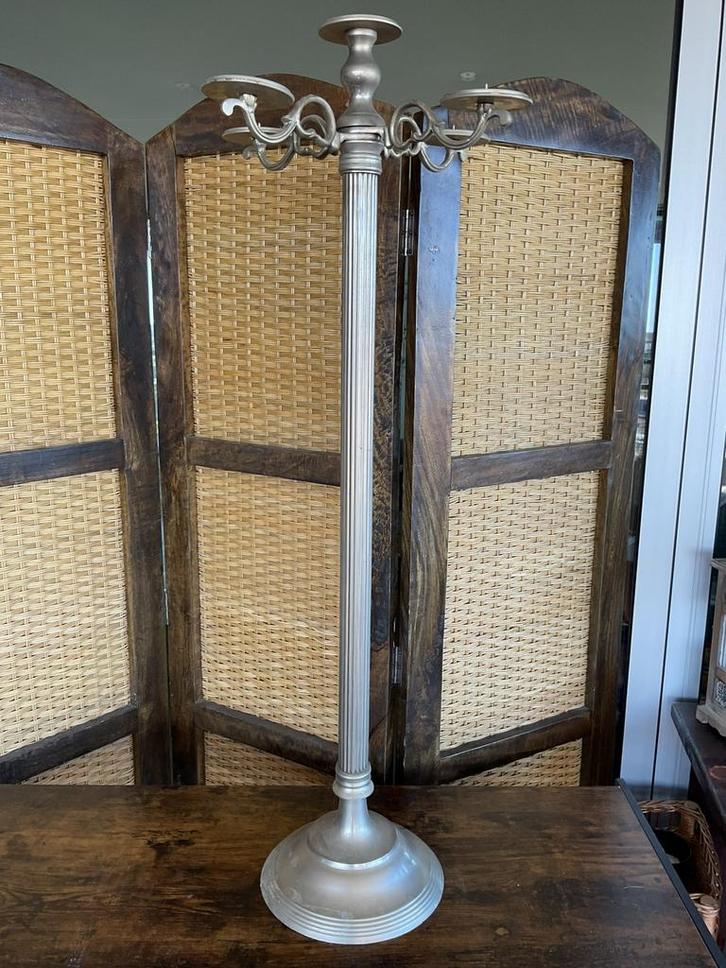 Mooie grote vintage kandelaar voor 5 (stomp) kaarsen, Antiek en Kunst, Antiek | Kandelaars, Overige materialen, Ophalen
