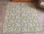 Vintage gordijnen retro bloemen groen geel paars, katoen, Huis en Inrichting, Stoffering | Gordijnen en Lamellen, Vintage, Zo goed als nieuw