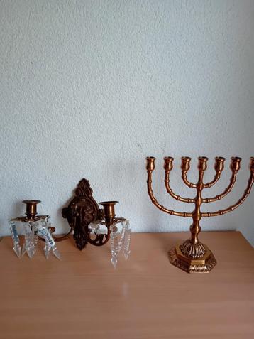 Menora  kandelaar glazen pegels beschikbaar voor biedingen