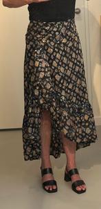 Ulla Johnson Silk Ruffled Boho Navy Midi Skirt - Size 6, Overige kleuren, Nieuw, Ophalen of Verzenden, Maat 36 (S)