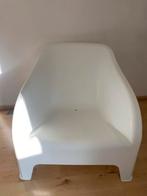 2 witte Ikea Skarpo tuinstoelen - perfecte staat!, Tuin en Terras, Tuinstoelen, Ophalen, Zo goed als nieuw, Kunststof, Stapelbaar