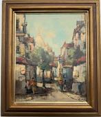 Parijs Parijs, uitzicht op Montmartre met de Sacré-Cœur, Antiek en Kunst, Kunst | Schilderijen | Klassiek, Ophalen of Verzenden