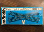 Marklin kruising 5114 193mm, Wisselstroom, Rails, Ophalen of Verzenden, Zo goed als nieuw