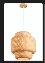 Nieuwe Wicker Lampenkap met Bedrading, Huis en Inrichting, Lampen | Hanglampen, Ophalen of Verzenden, Nieuw, Hout, Minder dan 50 cm