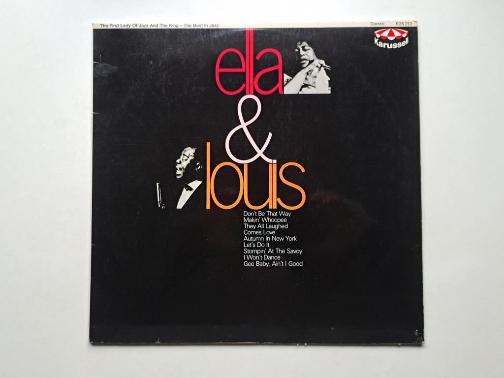 Lp vinyl   Ela Fitzgerald en Louis Armstrong - Ella & Louis, 1960 tot 1980, Gebruikt, Ophalen of Verzenden, 12 inch