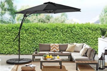 Zweefparasol  3 Meter  Donkergrijs Flexibele parasol  koopje beschikbaar voor biedingen