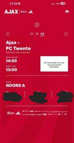 1 Ticket Ajax-FC Twente, Tickets en Kaartjes, Eén persoon, April