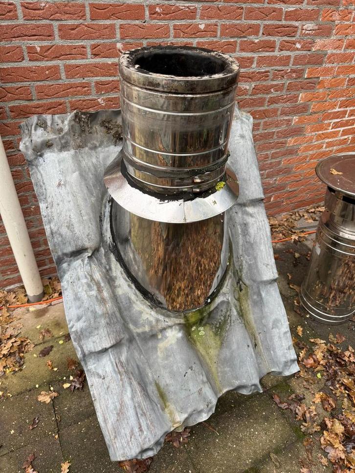 Isoduct Schoorsteen Schijven/Dakdoorvoeren - Diverse Maten, Huis en Inrichting, Kachels, Gebruikt, Hout, Ophalen