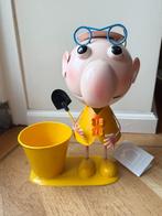 Bloempot grappig mannetje pot plantenpot potje, Nieuw, Metaal, Overige vormen, Tuin