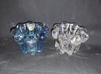 VMC Bubble Glass Candlesticks - 1. Sapphire Blue - 2. Clear, Ophalen of Verzenden