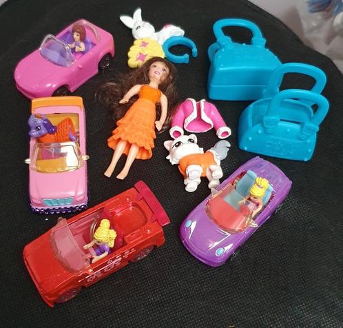 Alleen ophalen: 3x mini 1x grote Polly Pocket en 4 autootjes, Kinderen en Baby's, Speelgoed | Speelgoedvoertuigen, Gebruikt, Ophalen