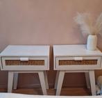 2 nachtkastjes rotan/webbing, Huis en Inrichting, Ophalen, Minder dan 45 cm