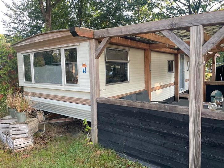 Mooie stacaravan op camping de zandkuil in Heerde, Caravans en Kamperen, Stacaravans, Ophalen