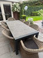 Tuintafel  met hardstenen blad, Tuin en Terras, Tuintafels, Ophalen, Gebruikt, Rechthoekig, Overige materialen