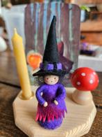 Steker#heks#jaarring#halloween#sprookjes wolvilt, Hobby en Vrije tijd, Vilt, Ophalen of Verzenden, Nieuw, Figuurtje(s), Wolvilt