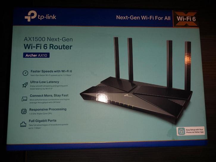 TP-Link AX1500 Wi-Fi 6 Router - Archer AX10, Computers en Software, Netwerk switches, Ophalen of Verzenden