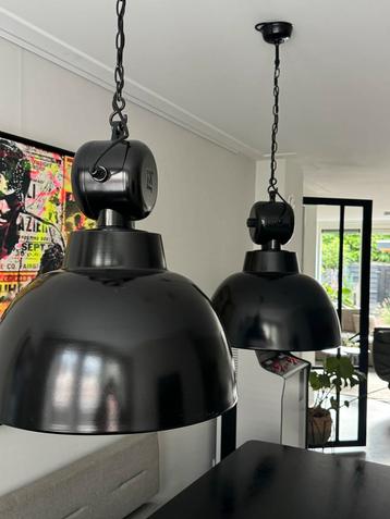 HK Living Industriële Hanglampen - 2 Stuks Zwart beschikbaar voor biedingen