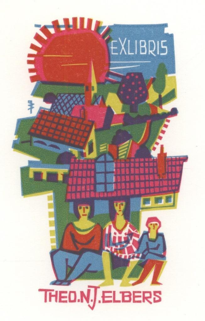 0524 Ex Libris Nederland : Jan Battermann, 1972, Antiek en Kunst, Kunst | Etsen en Gravures, Verzenden