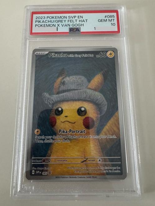 Pikachu with Grey Felt Hat PSA 10, Hobby en Vrije tijd, Verzamelkaartspellen | Pokémon, Zo goed als nieuw, Losse kaart, Ophalen of Verzenden