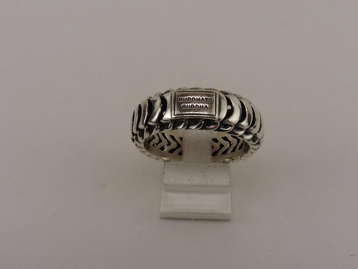 Zilveren Budddha to Buddha ring                          Z39, Sieraden, Tassen en Uiterlijk, Ringen, Gebruikt, Dame of Heer, 20 of groter