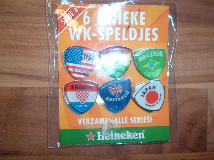 Heineken WK speldjes Serie 4, Verzamelen, Biermerken, Nieuw, Overige typen, Heineken, Ophalen of Verzenden