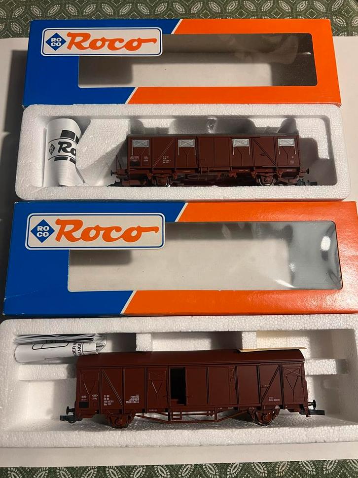 Roco H0 47266/47267 Goederenwagons, Hobby en Vrije tijd, Modeltreinen | H0, Zo goed als nieuw, Wagon, Gelijkstroom, Roco, Analoog