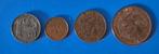 lotje oorlogsgeld 1941, 1942, 1938 4x, Postzegels en Munten, Munten | Nederland, Ophalen, Koningin Wilhelmina, Overige waardes