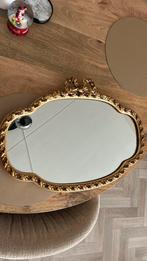 Gouden antieke spiegel, Huis en Inrichting, Woonaccessoires | Spiegels, Ophalen, Zo goed als nieuw, Rechthoekig, Minder dan 100 cm