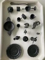 Collectie tinnen figuren en voorwerpen 18 stuks, Ophalen of Verzenden