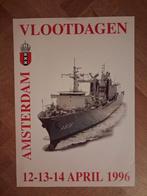 Vlootdagen Amsterdam 1996 Poster - Marineschip A836, Ophalen, Rechthoekig Staand, Nieuw, A1 t/m A3