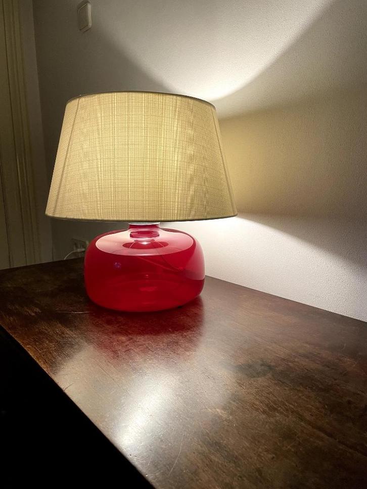 Ikea tafellamp  (B0211), Huis en Inrichting, Lampen | Tafellampen, Zo goed als nieuw, Minder dan 50 cm, Glas, Stof, Ophalen