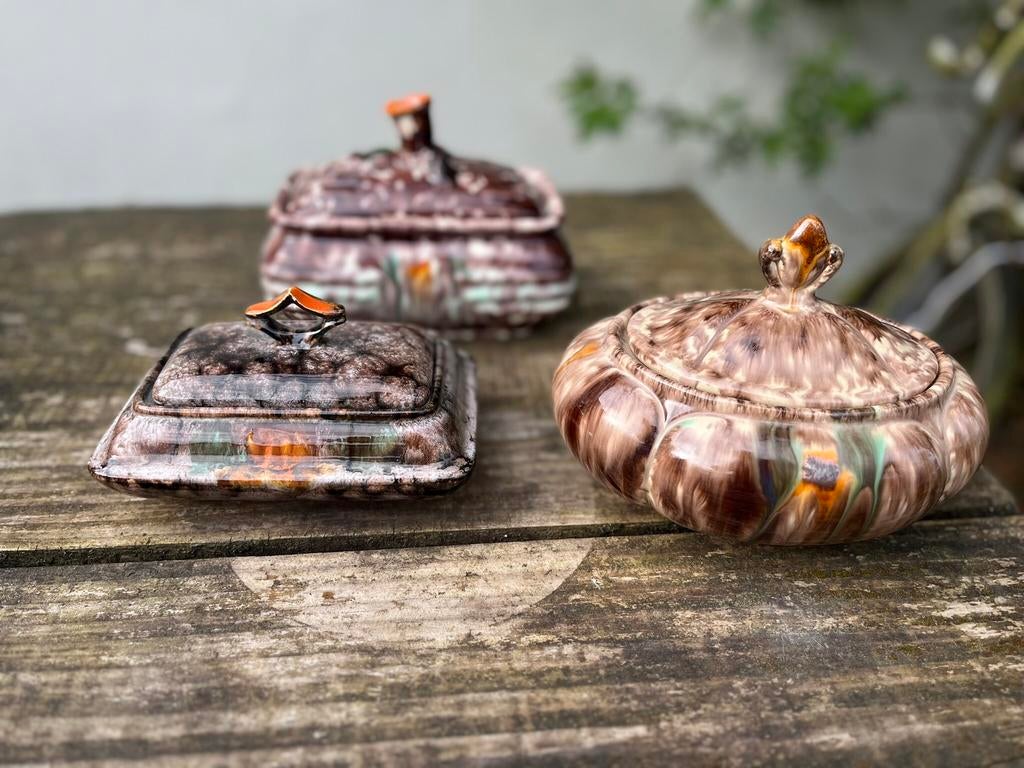 Germany fat lava vintage retro schalen/ deksel €20 p/s Duits, Ophalen of Verzenden