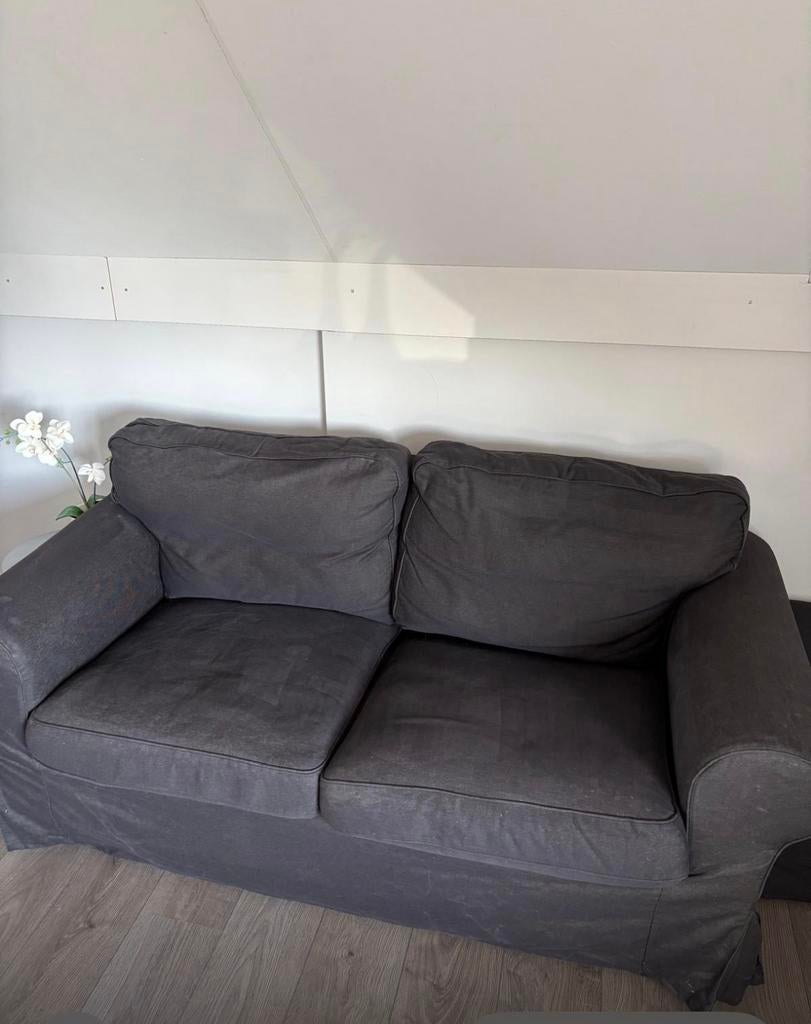 Ektorp 2 zits bank + voetenbank ( gratis), Ophalen, Gebruikt, 150 tot 200 cm, Tweepersoons