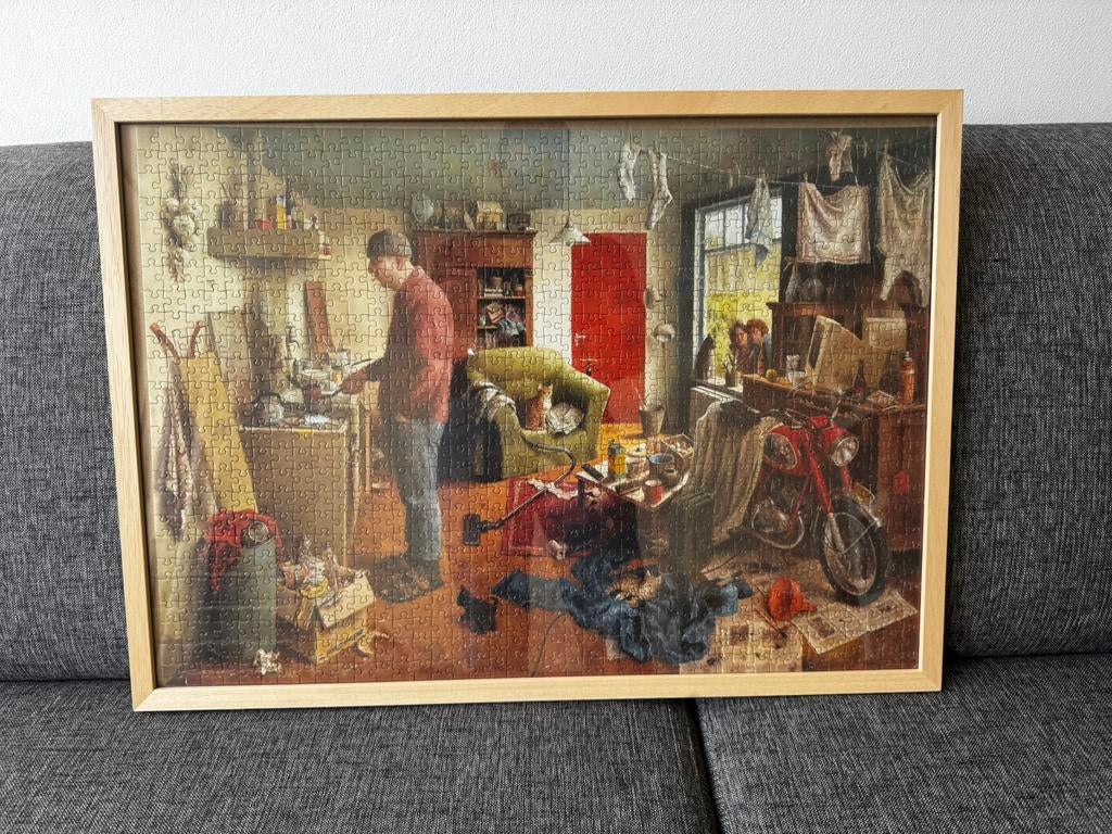 Ingelijste puzzel van Marius van Dokkum, Hobby en Vrije tijd, Denksport en Puzzels, Ophalen, 500 t/m 1500 stukjes