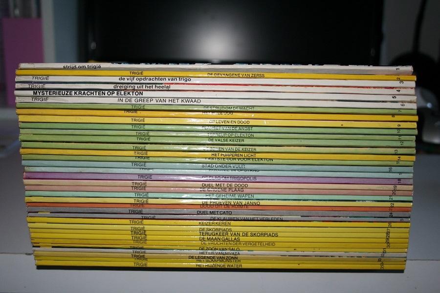 Trigie serie 1 t/m 35 compleet en in mooie staat, Boeken, Stripboeken, Complete serie of reeks, Ophalen of Verzenden, Gelezen