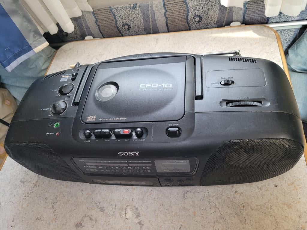 Sony CFD-10 CD Radio Cassette Corder, Gebruikt, Overige typen, ..., Ophalen of Verzenden