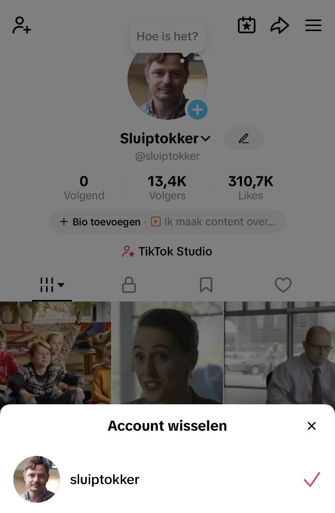 TikTok Account Te Koop, Eén persoon