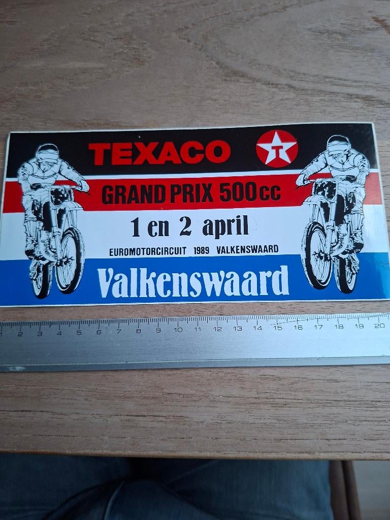Sticker gp Valkenswaard motor texaco, Ophalen of Verzenden, Zo goed als nieuw