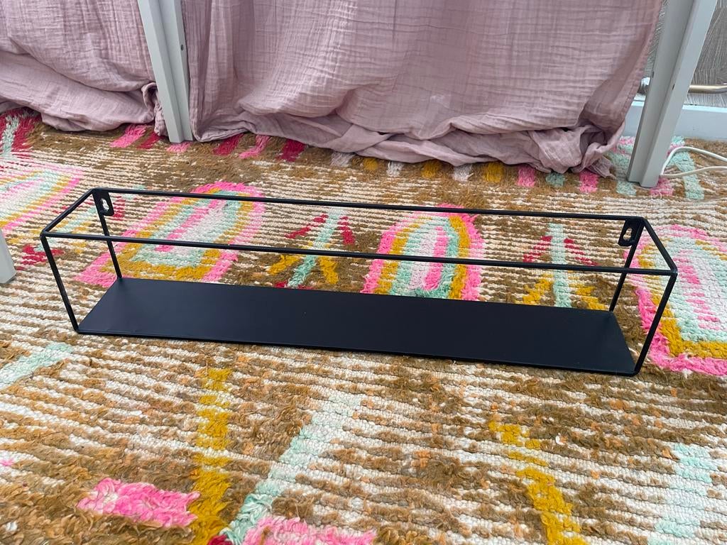 Zwarte wandplank wandrek Karwei, Huis en Inrichting, Woonaccessoires | Wandplanken en Boekenplanken, Ophalen of Verzenden, Nieuw