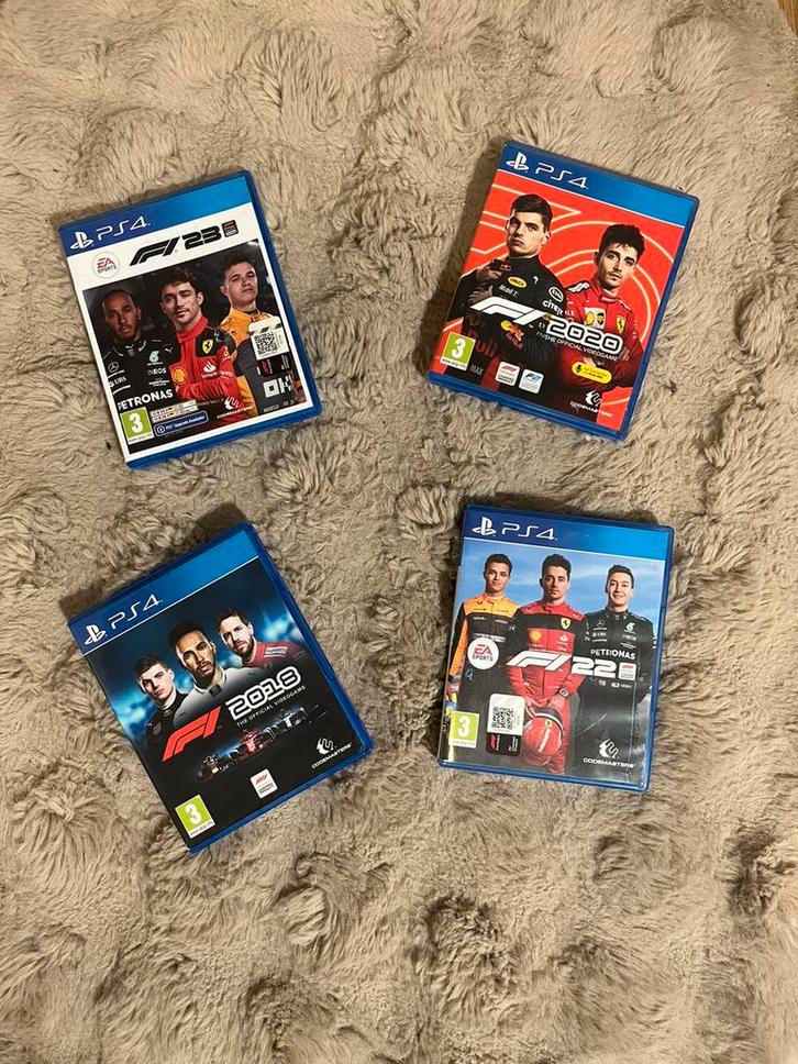 PS4 F1 Games Collection (F1 2018, 2020, 2022, 2023), Spelcomputers en Games, Games | Sony PlayStation 4, Zo goed als nieuw, Racen en Vliegen