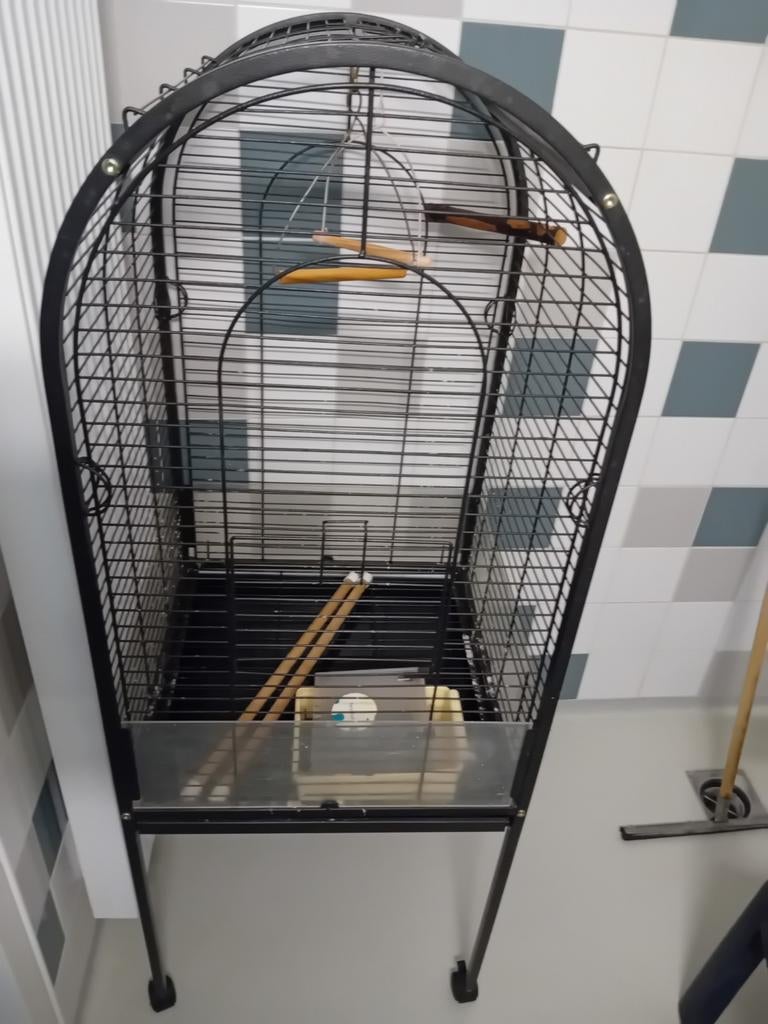Mooie, grote gebruikte vogelkooi op wielen, Dieren en Toebehoren, Vogels | Hokken en Kooien, Ophalen of Verzenden, Gebruikt