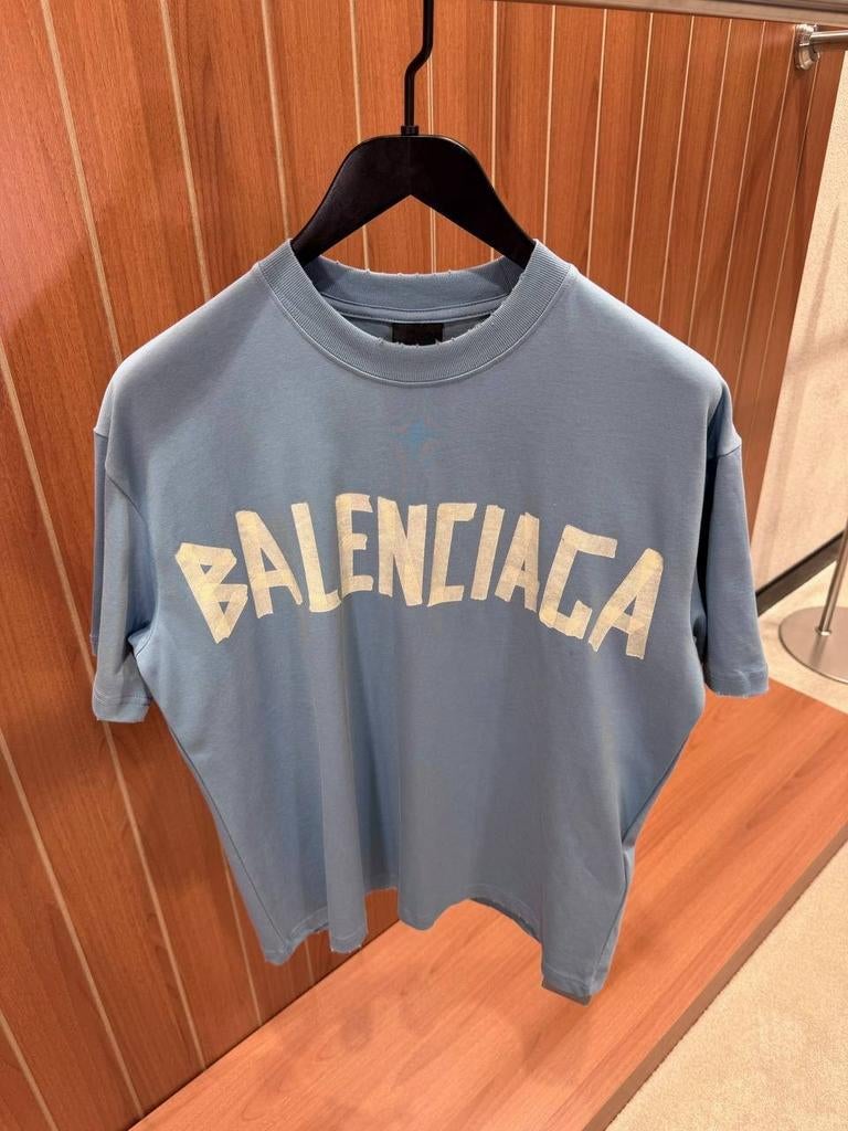 BALENCIAGA tape logo, Kleding | Heren, T-shirts, Ophalen of Verzenden, Nieuw, Zwart